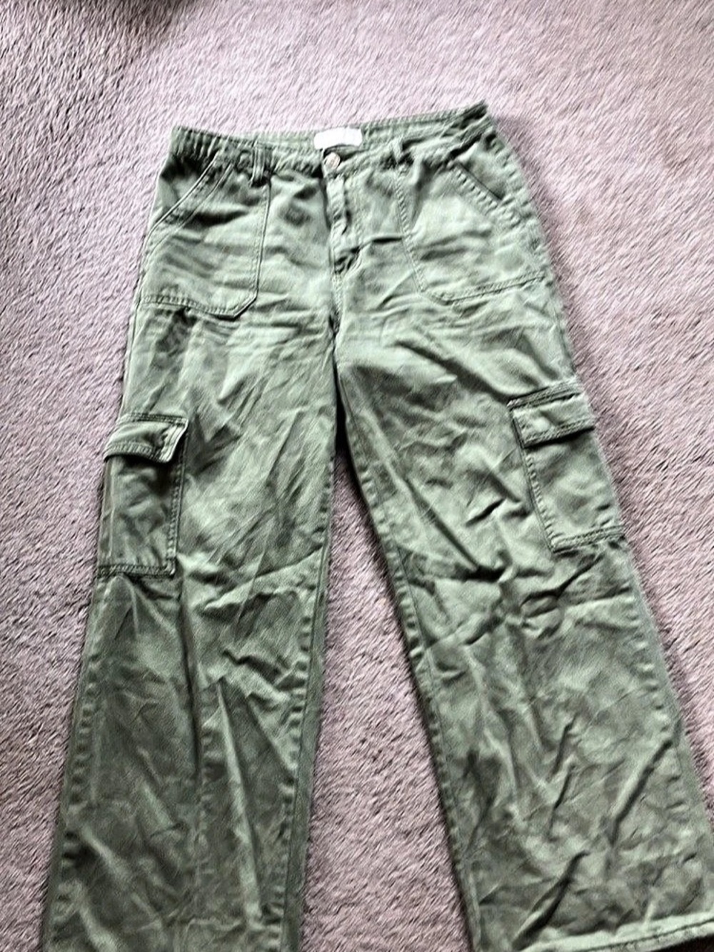VERVET Cargo Pants in Green Waist 31 100% Cotton